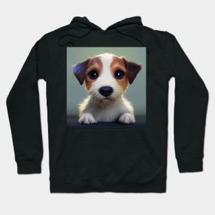 Cute Jack Russell Terrier Puppy Art Hoodie